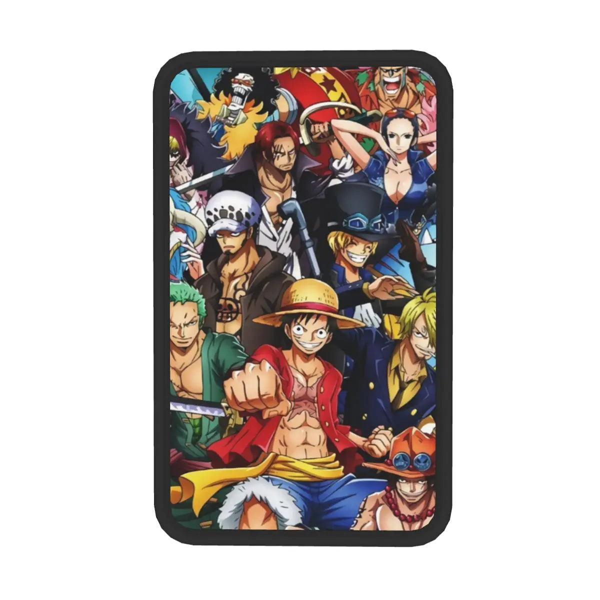 Pokrowiec na podłokietnik One Piece – kolaż portretów załogi w wysokiej rozdzielczości