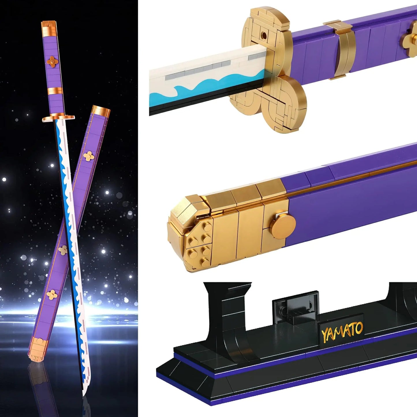 Miecz One Piece – katana Shusui Zoro (model z 936 elementów)