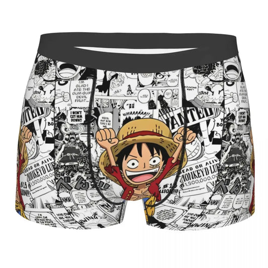 Bokserki – Luffy, manga czarno-biała