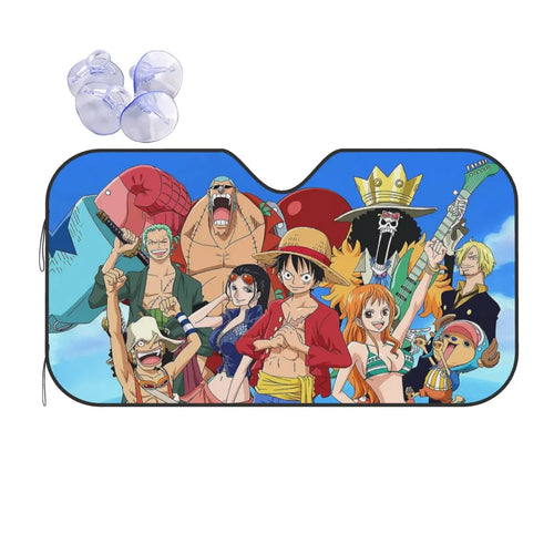 Osłona przeciwsłoneczna do samochodu One Piece – Słomkowi wpatrzeni w horyzont
