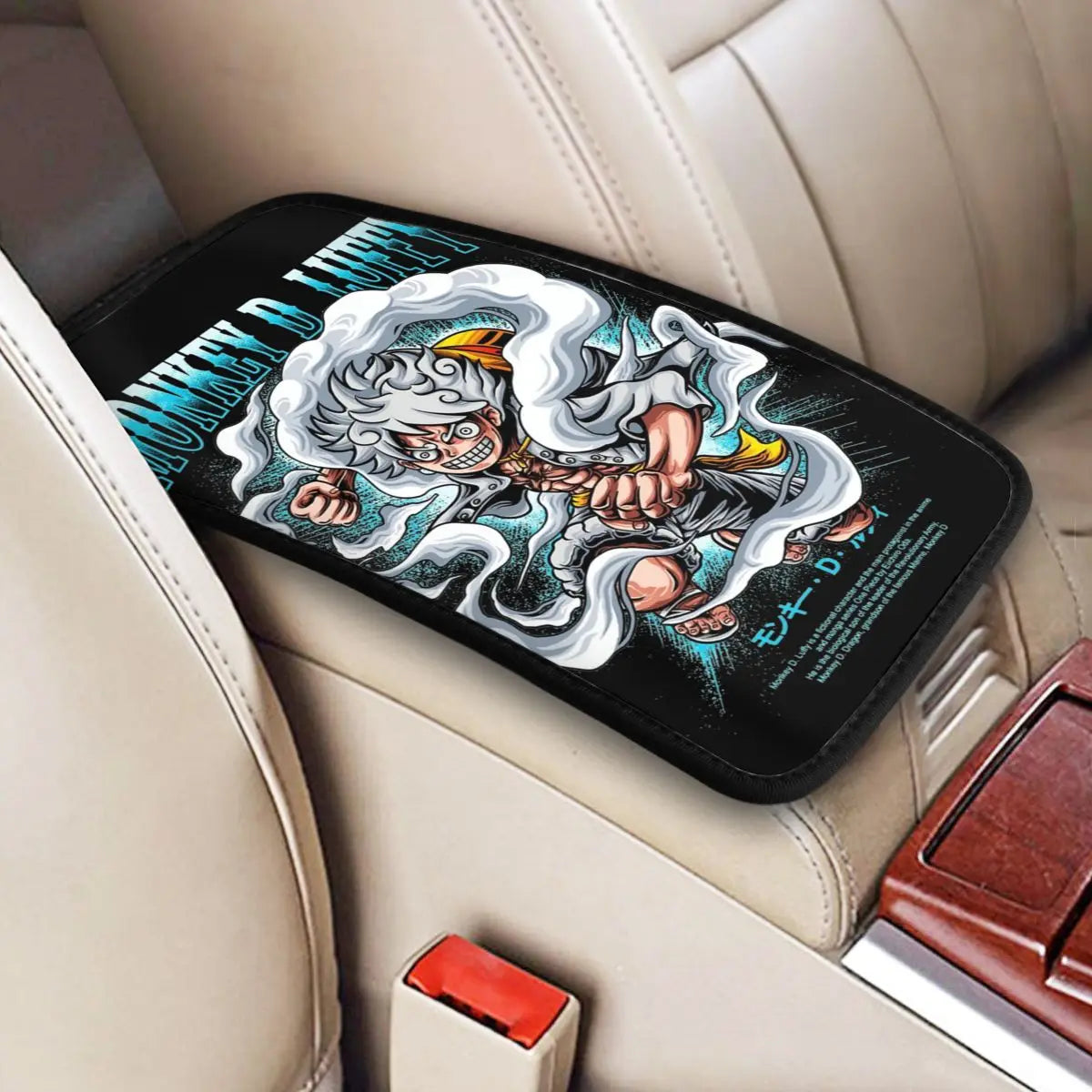 Mata na podłokietnik One Piece – pionowy portret Luffy’ego Gear 5