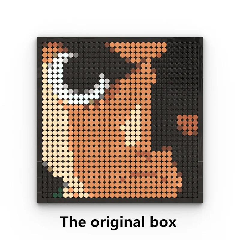 Mozaikowy obraz pixel art One Piece – Portret Roronoa Zoro (klocki)