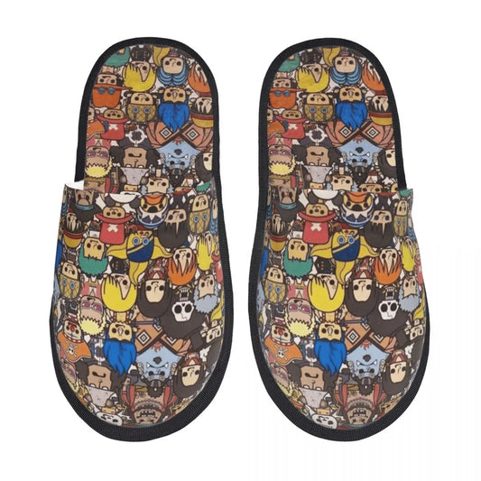 Kapcie One Piece – wielokolorowy kolaż postaci