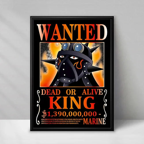 Plakat One Piece Wanted – King (Pożar)