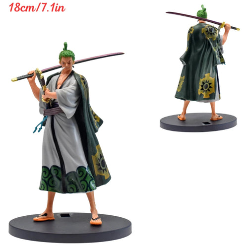 Figurka One Piece – Roronoa Zoro w czarnym płaszczu (styl samurajski)