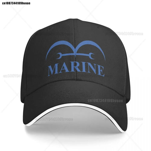 Czapka z daszkiem One Piece Marine – klasyczna czerń (haftowane logo)
