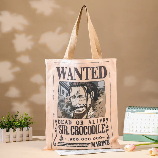 Torba tote One Piece – vintage’owy plakat gończy za Crocodile’em