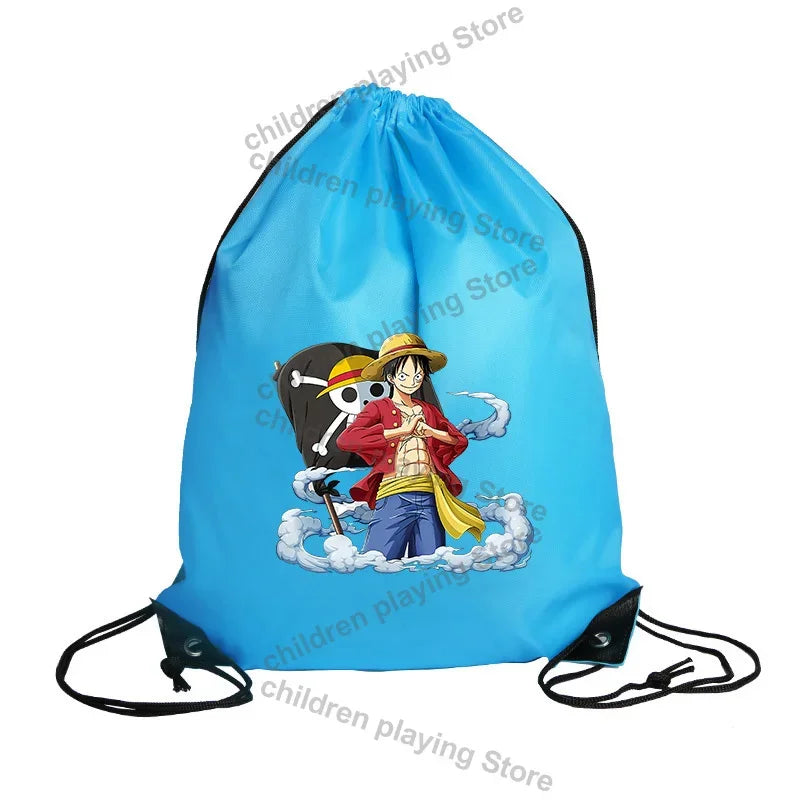Worek One Piece – Monkey D. Luffy, niebieska ilustracja surfingowa