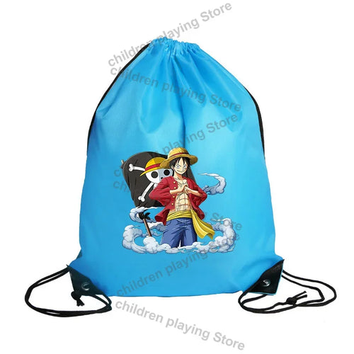 Worek One Piece – Monkey D. Luffy, niebieska ilustracja surfingowa