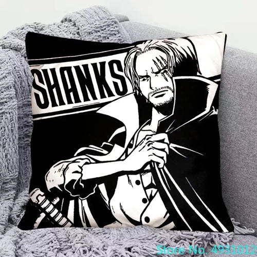 Poszewka na poduszkę One Piece - Shanks Rudowłosy (Czarno-biały wzór)