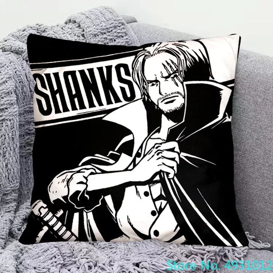 Poszewka na poduszkę One Piece - Shanks Rudowłosy (Czarno-biały wzór)