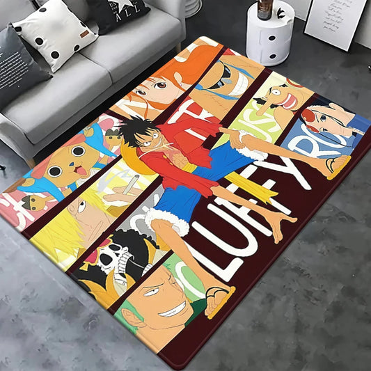 Dywan One Piece – świąteczna scena z Chopperem i Luffym (styl kreskówkowy)