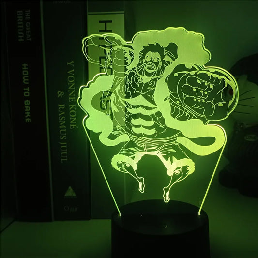 Lampka nocna LED One Piece – Monkey D. Luffy, klasyczna poza (żółta)