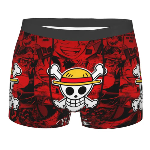 Bokserki – czerwony Jolly Roger
