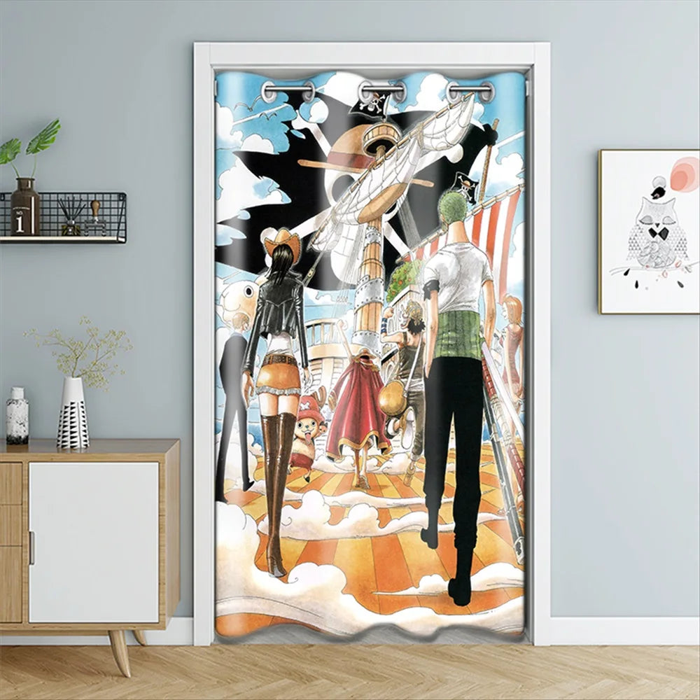 Zasłona drzwiowa One Piece – Roronoa Zoro i Sanji (pozycja bojowa)