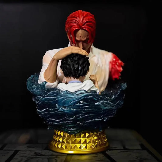 Popiersie One Piece — Shanks Rudowłosy i Luffy (scena pożegnania)