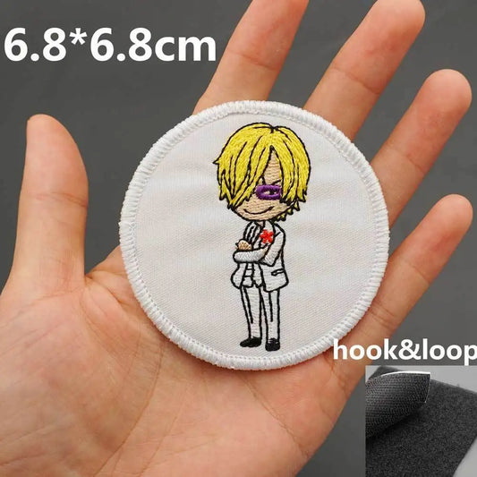 Naszywka One Piece – Vinsmoke Sanji, portret (białe koło)