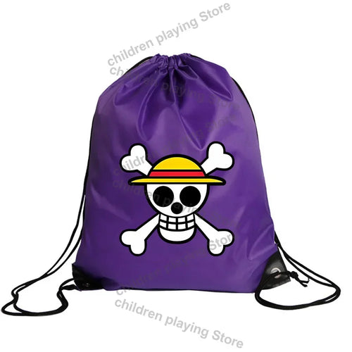 Worek One Piece – Fioletowy emblemat piratów Słomkowego Kapelusza