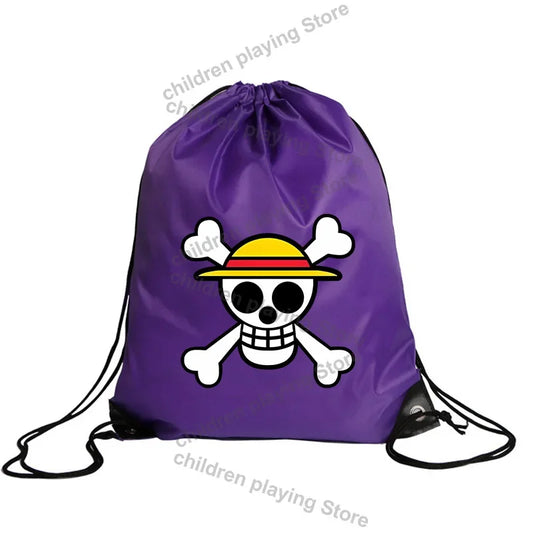 Worek One Piece – Fioletowy emblemat piratów Słomkowego Kapelusza
