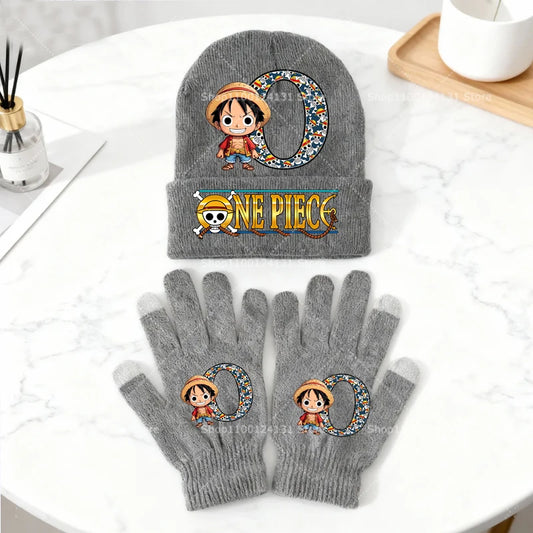 Zestaw czapki i rękawiczek One Piece – Luffy ze Słomkowym Kapeluszem