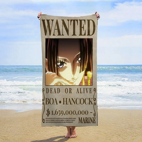 Ręcznik plażowy One Piece – Wanted Boa Hancock (Cesarzowa Piratów)