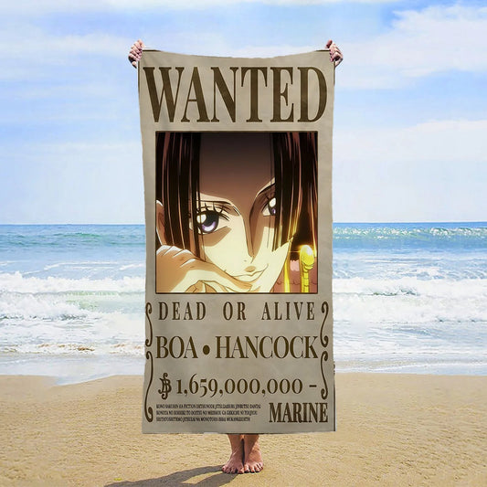 Ręcznik plażowy One Piece – Wanted Boa Hancock (Cesarzowa Piratów)