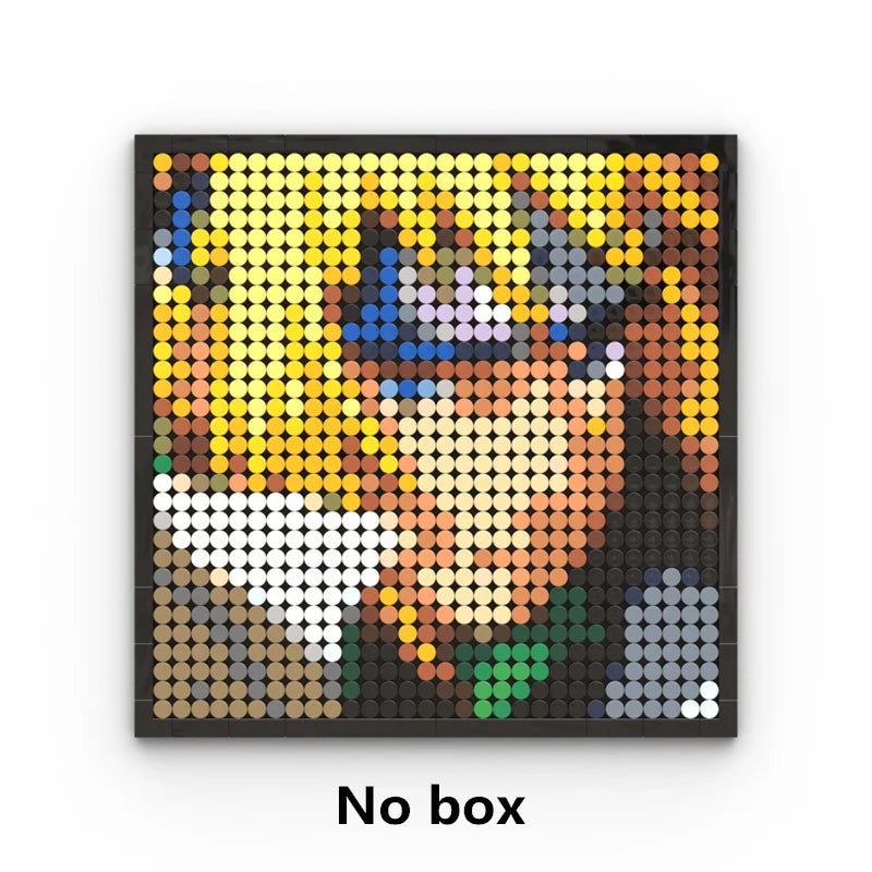 Mozaikowy obraz pixel art One Piece – Portret Roronoa Zoro (klocki)
