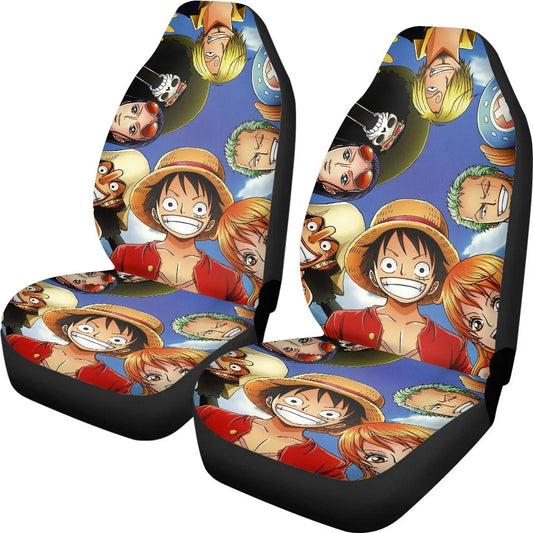 Zestaw 2 pokrowców na siedzenia One Piece – Portrety załogi Mugiwara