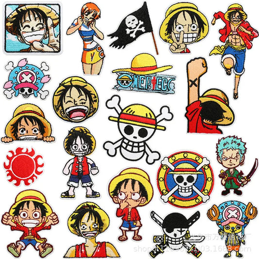 Pakiet naszywek One Piece - Zestaw 20 sztuk 3D (Załoga Mugiwara)