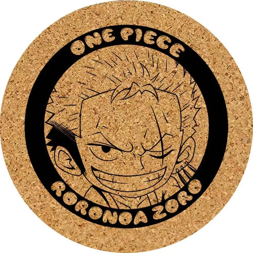 Podkładka pod szklankę One Piece – Grawerowany na korku poszukiwany Roronoa Zoro