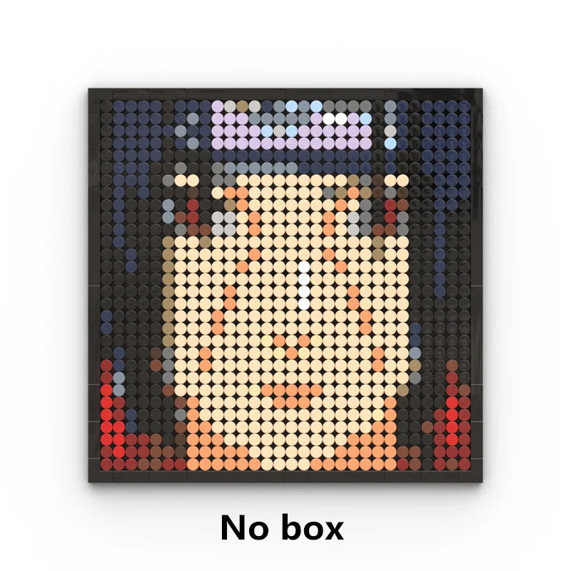 Mozaikowy obraz pixel art One Piece – Portret Roronoa Zoro (klocki)