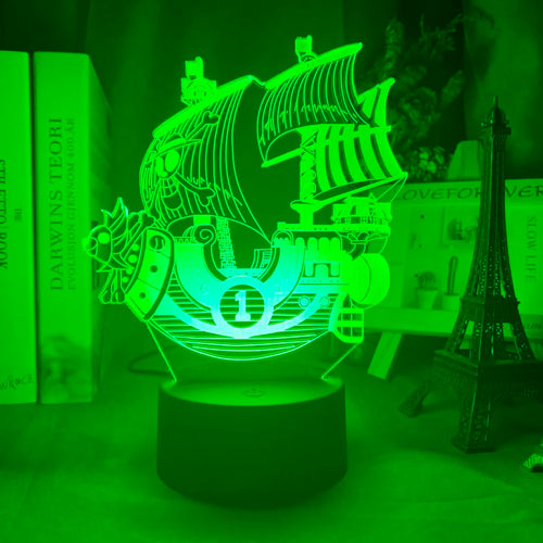 Lampka LED One Piece – statek Thousand Sunny (zielona)