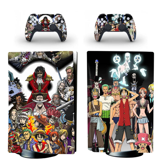 Naklejki na PS5 One Piece – Sojusz Luffy’ego i Lawa z Nowego Świata