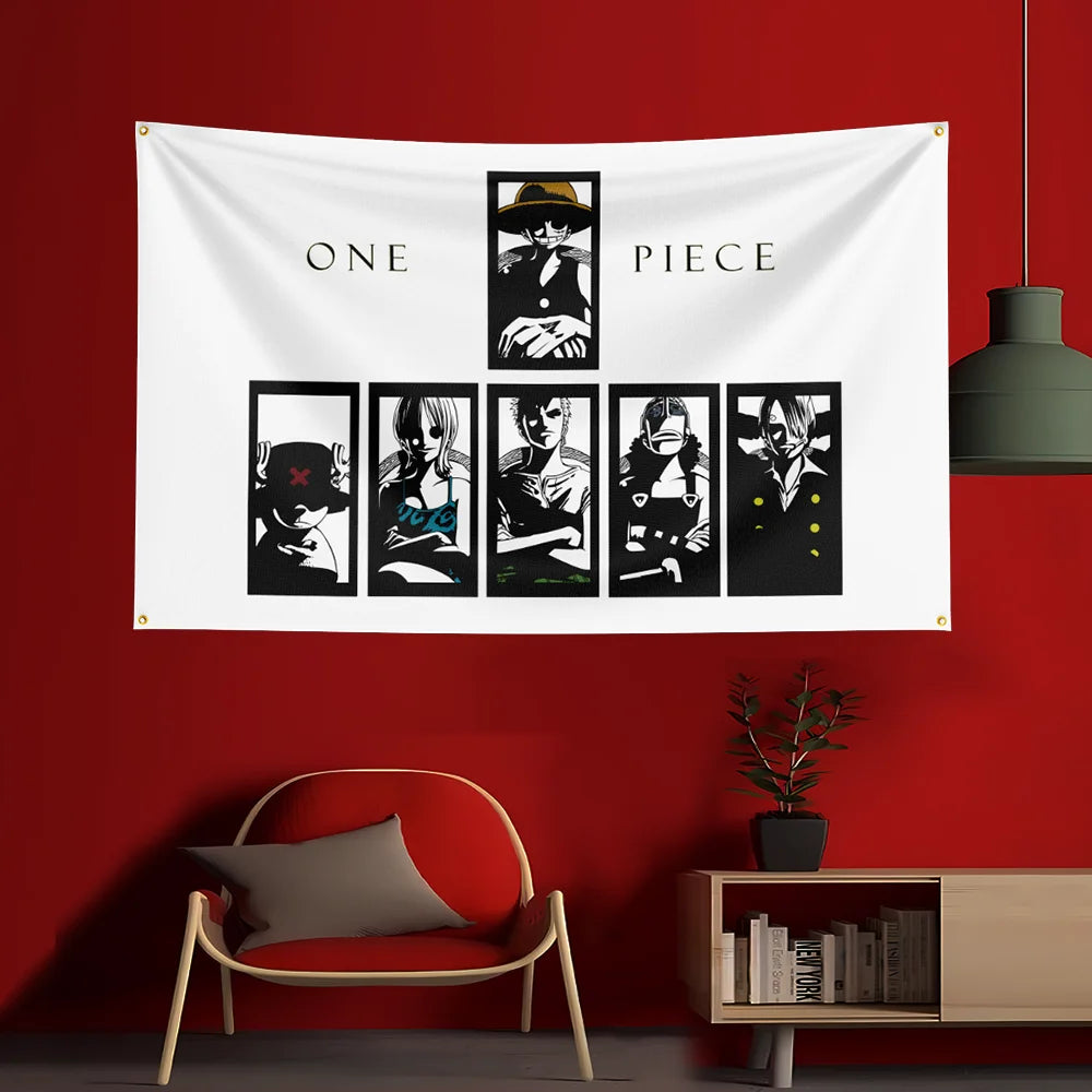Plakat One Piece – Załoga w czerni i bieli (Portrety)