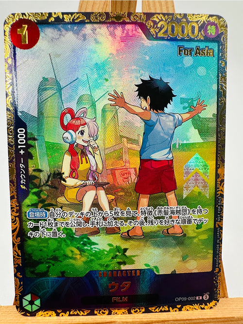 Karta One Piece TCG – Uta i Monkey D. Luffy jako dziecko (Specjalna)
