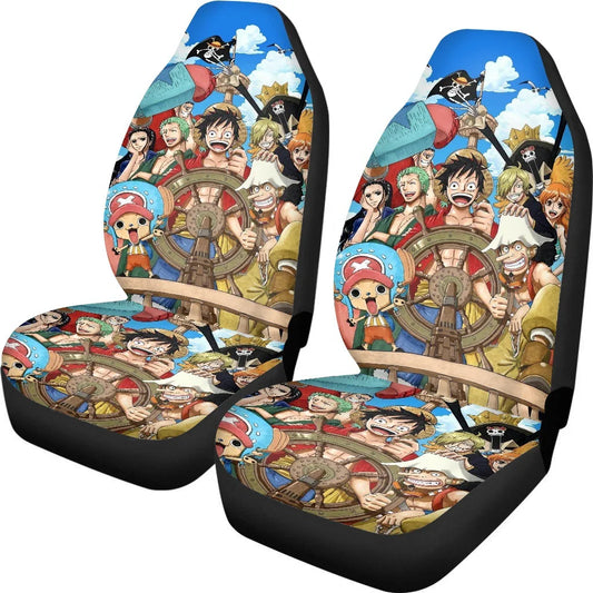 Zestaw 2 pokrowców na siedzenia One Piece – styl załogi z Wano Kuni