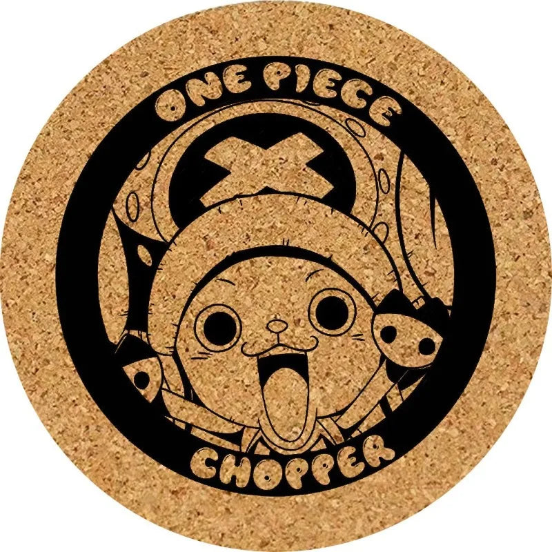 Podkładka pod szklankę One Piece – Grawerowany na korku poszukiwany Chopper