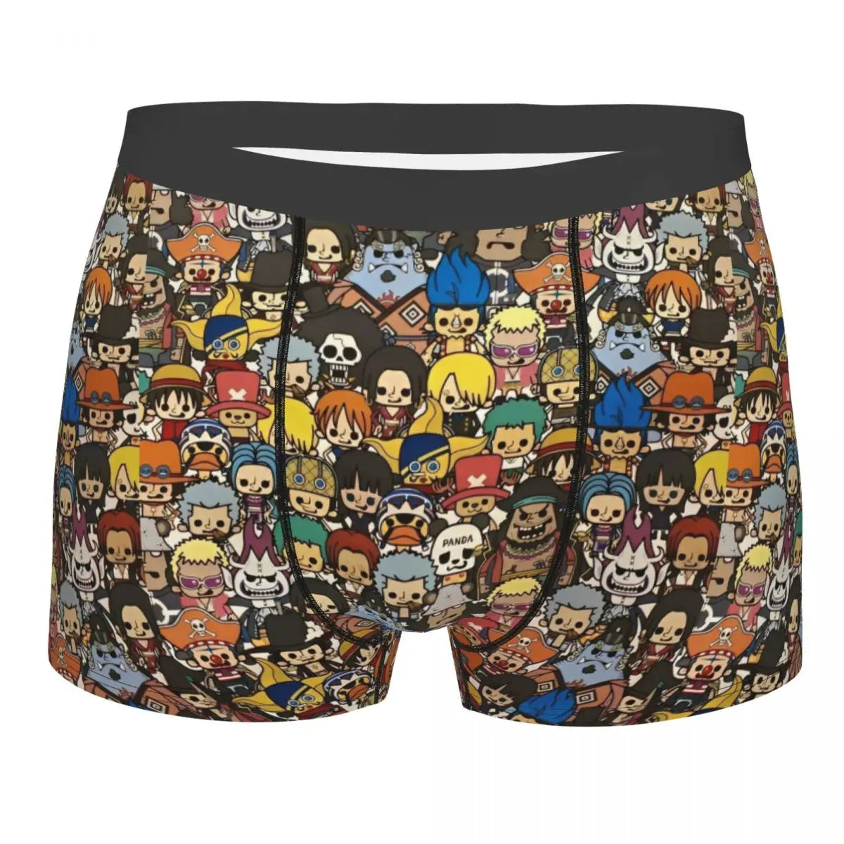 Bokserki – wzór z chibi Słomianymi Kapeluszami