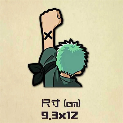 Naklejka One Piece – dłoń Roronoa Zoro z mieczem (9.3x12cm)
