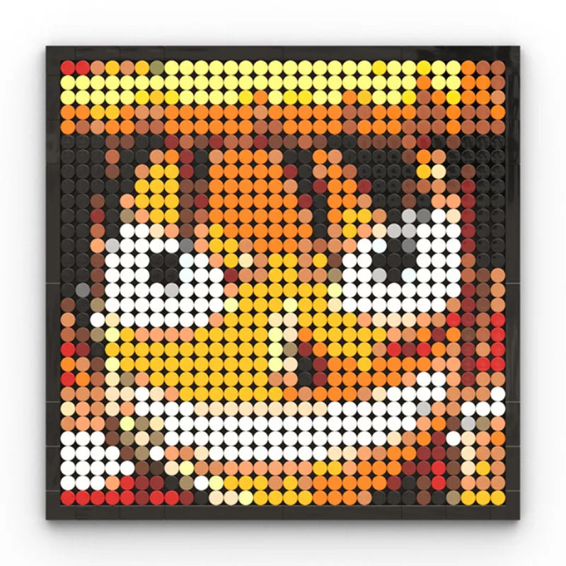 Mozaikowy obraz pixel art One Piece – Portret Roronoa Zoro (klocki)