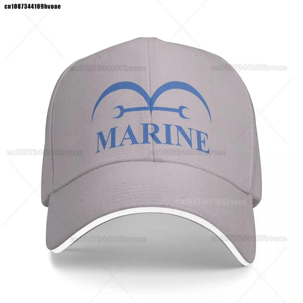 Czapka z daszkiem One Piece Marine – antracytowa szarość (haftowane logo)