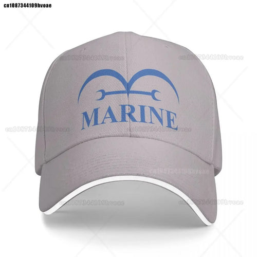 Czapka z daszkiem One Piece Marine – antracytowa szarość (haftowane logo)