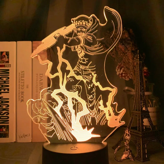 Lampka nocna LED One Piece – Luffy Gear 5 „Bóg Słońca Nika” (biała)