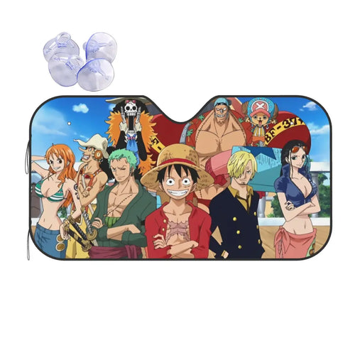 Samochodowa osłona przeciwsłoneczna One Piece – portret Usoppa Sogekinga (szyba boczna)