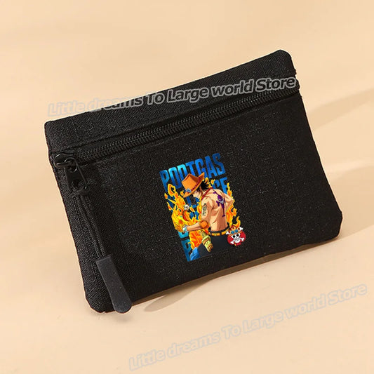 Portmonetka One Piece – Luffy w czarnej stylistyce pixel art