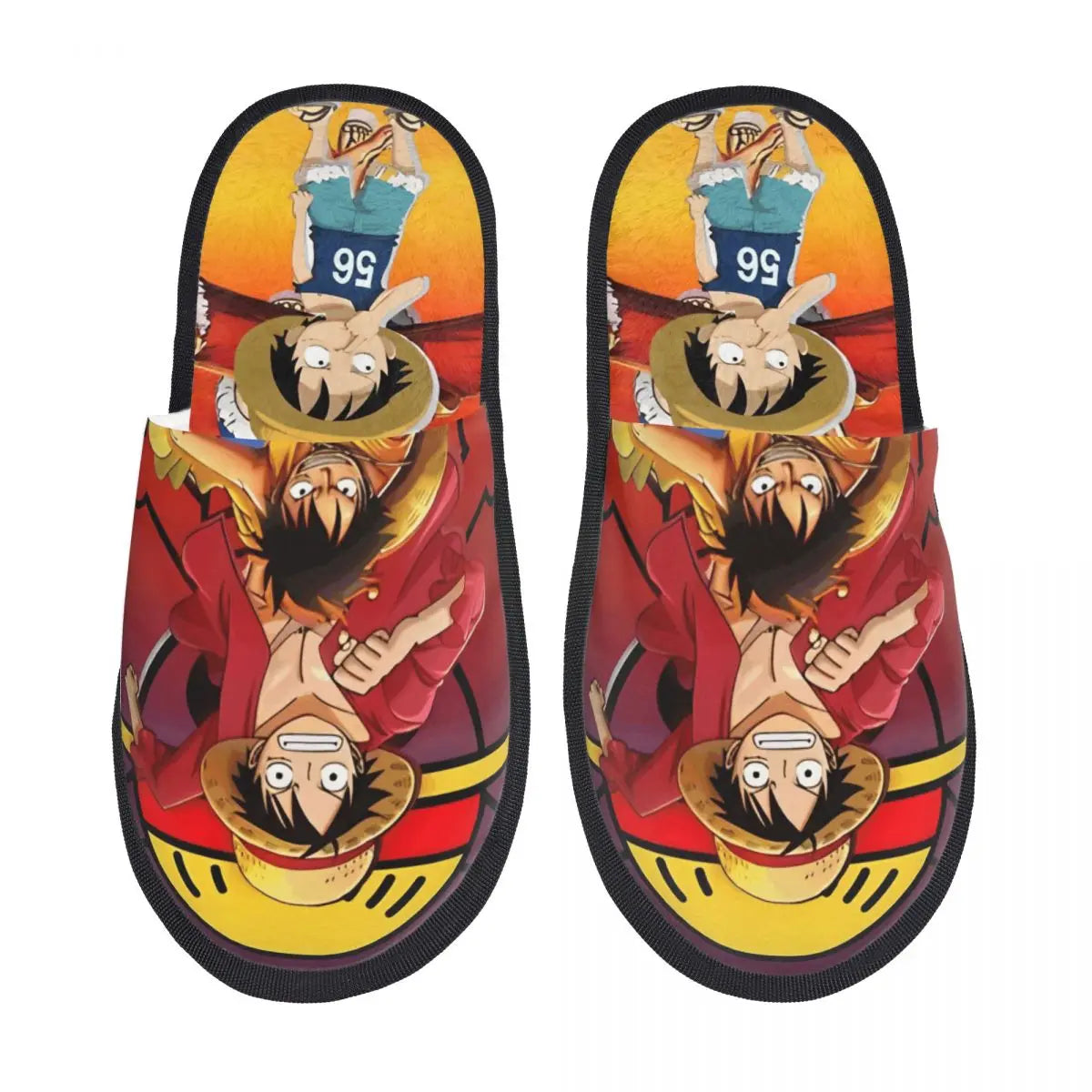 Kapcie One Piece – Luffy ze słomkowym kapeluszem (akcja)