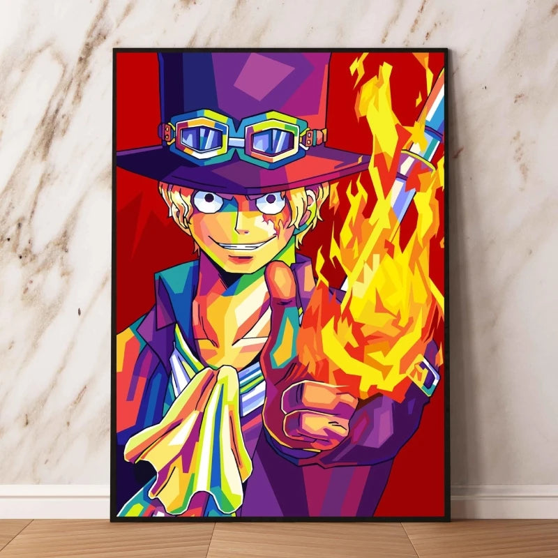 Obraz One Piece Pop Art – Portgas D. Ace (Ognista Pięść)