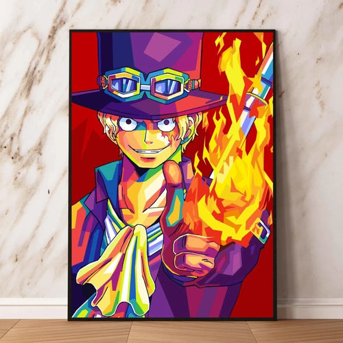 Obraz One Piece Pop Art – Portgas D. Ace (Ognista Pięść)