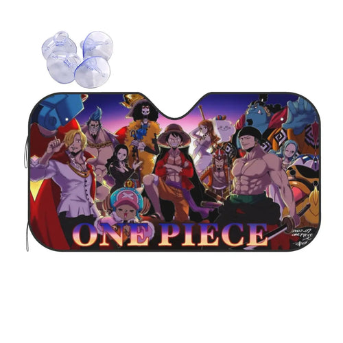 Przednia osłona przeciwsłoneczna One Piece – portrety załogi z arcu Wano (XXL)