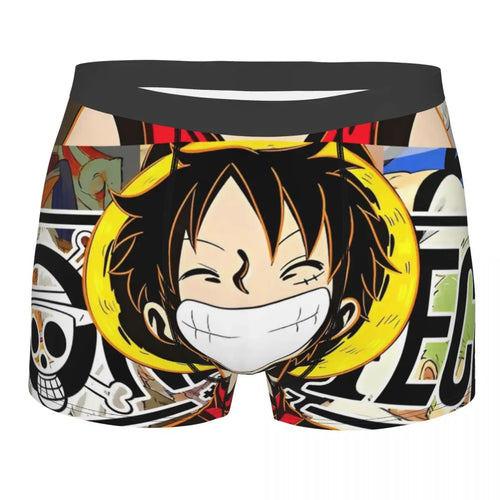 Bokserki – zbliżenie twarzy Luffy’ego